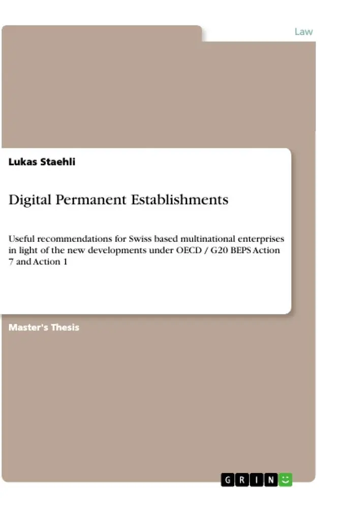 Cover: 9783346127082 | Digital Permanent Establishments | Lukas Staehli | Taschenbuch | 2020