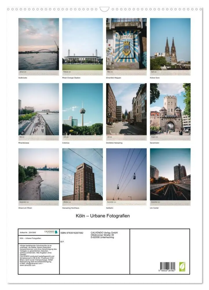Bild: 9783516267082 | Köln - Urbane Fotografien (Wandkalender 2026 DIN A2 hoch), CALVENDO...
