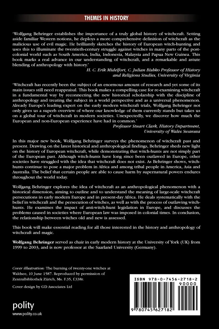 Rückseite: 9780745627182 | Witches and Witch-Hunts | A Global History | Wolfgang Behringer | Buch