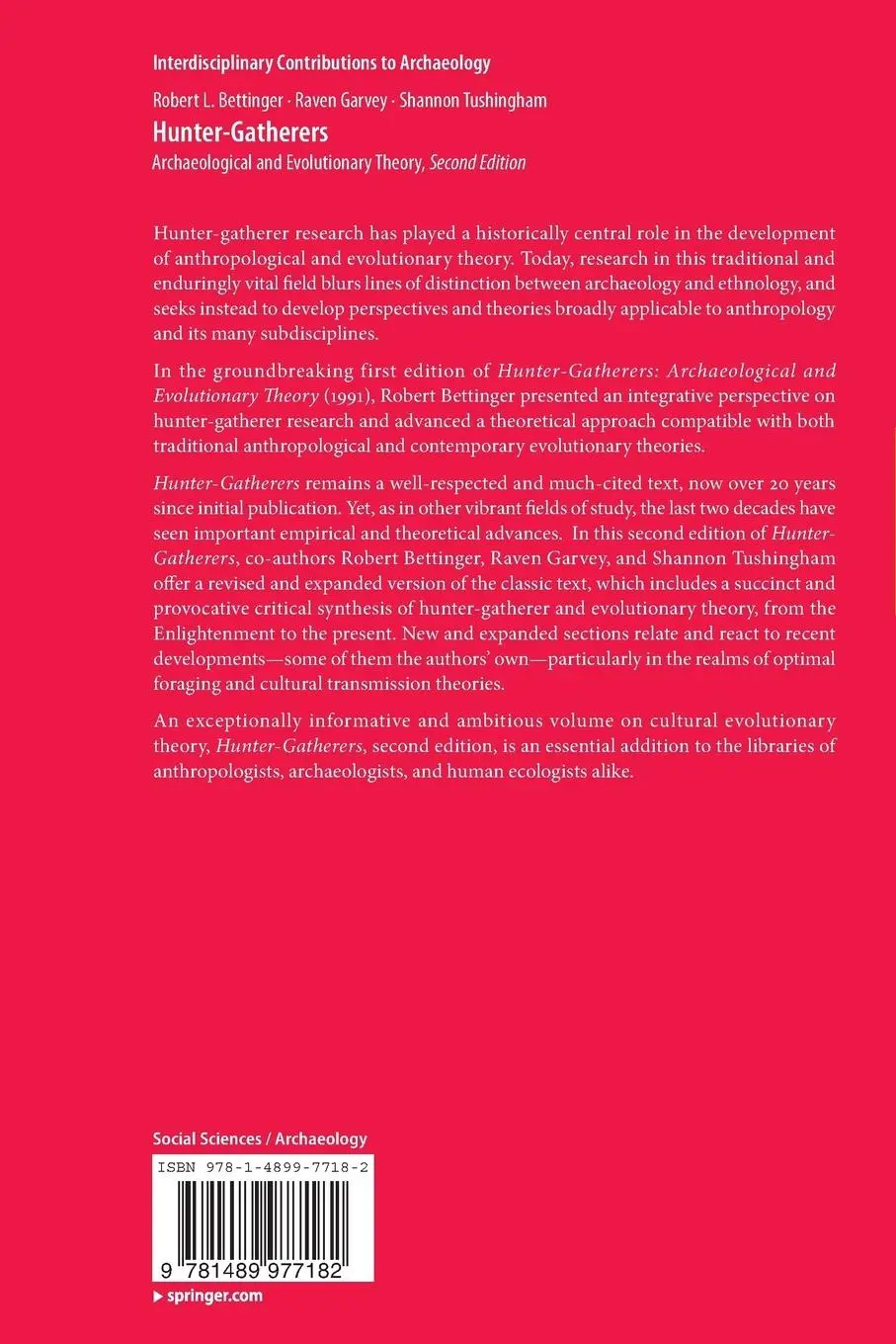 Rückseite: 9781489977182 | Hunter-Gatherers | Archaeological and Evolutionary Theory | Buch | xv