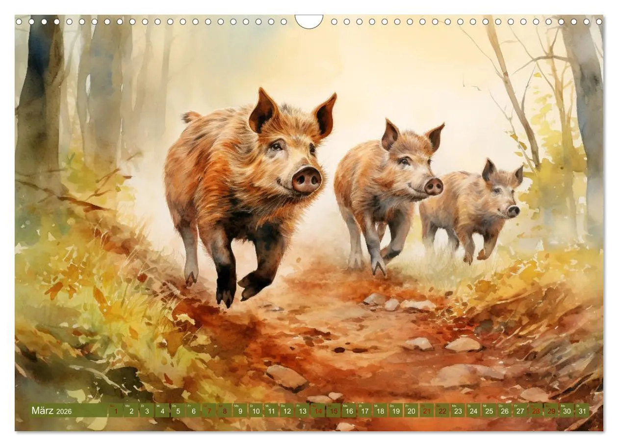 Bild: 9783457477182 | Zwölf Monate im Wald (Wandkalender 2026 DIN A3 quer), CALVENDO...
