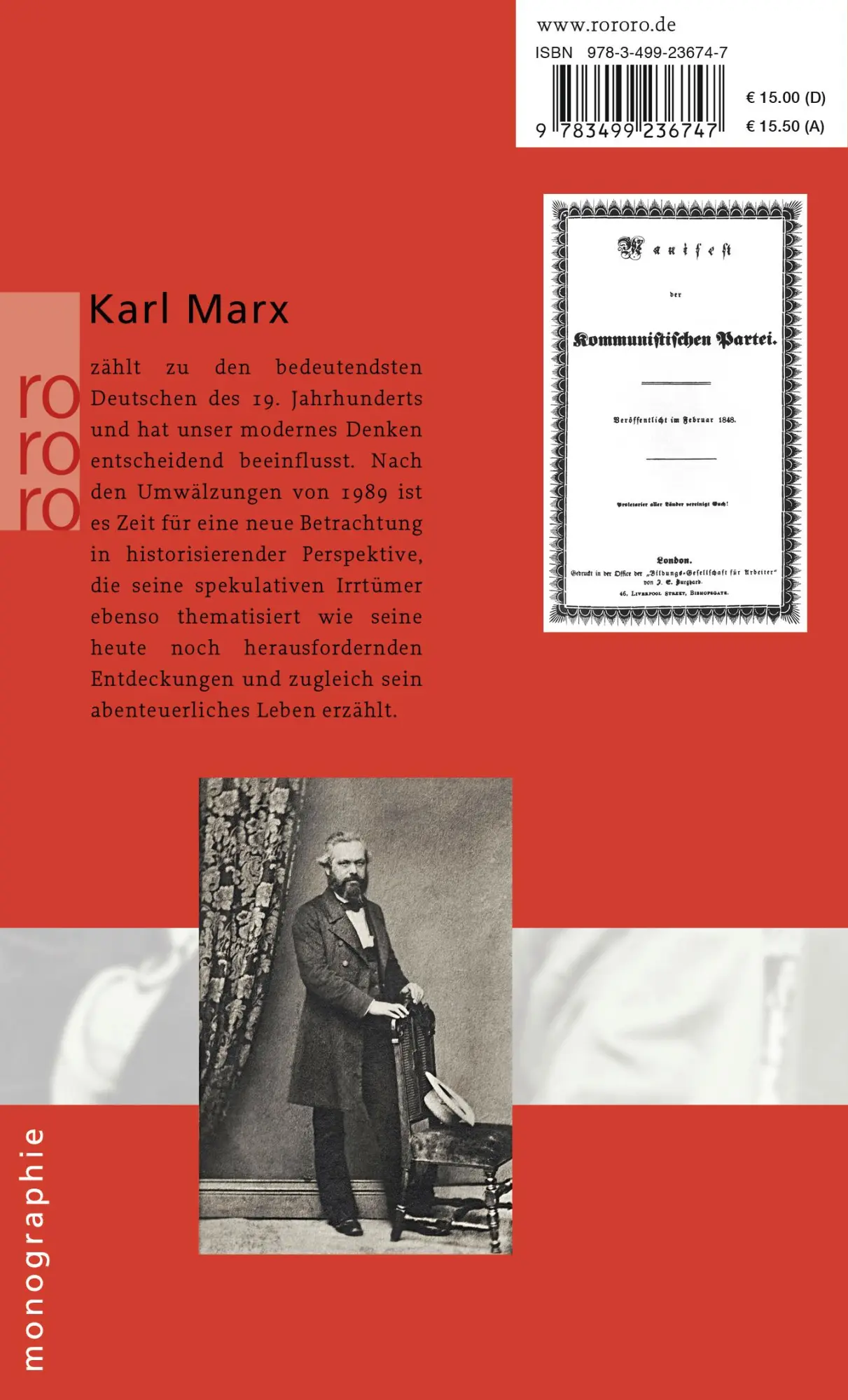 Rückseite: 9783499507182 | Marx, Karl | Rolf Hosfeld | Taschenbuch | Rowohlt Monographie | 160 S.