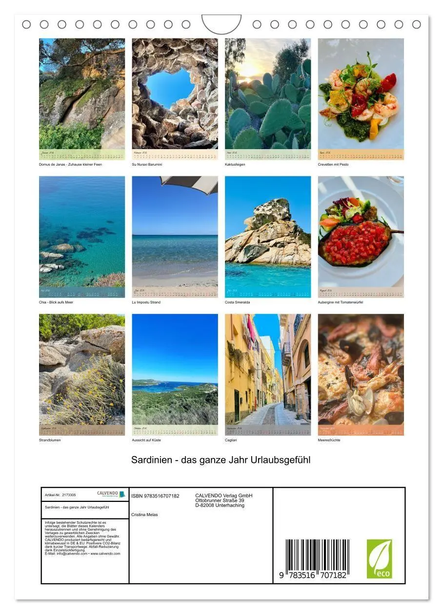 Bild: 9783516707182 | Sardinien - das ganze Jahr Urlaubsgefühl (Wandkalender 2026 DIN A4...