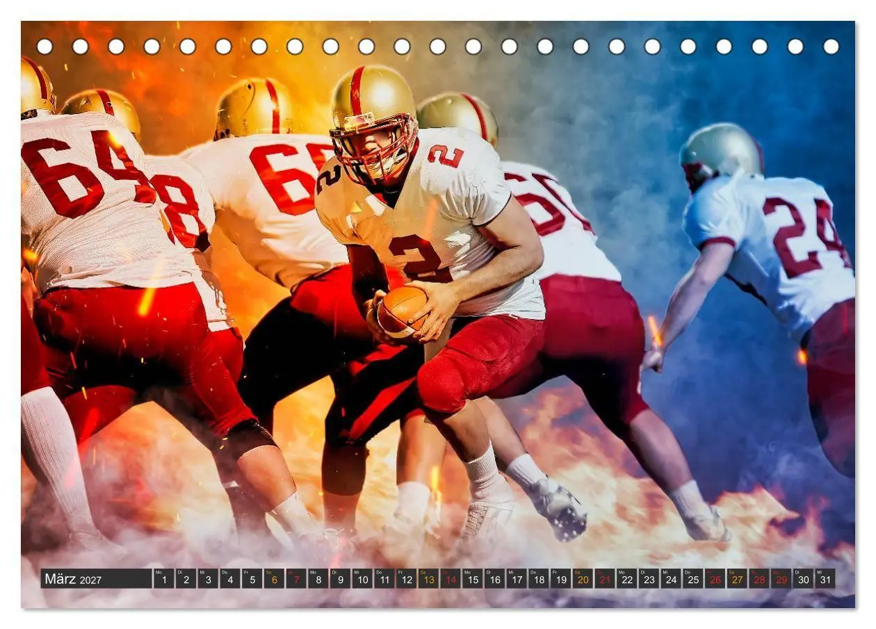 Bild: 9783569587182 | Faszination American Football (Tischkalender 2027 DIN A5 quer),...