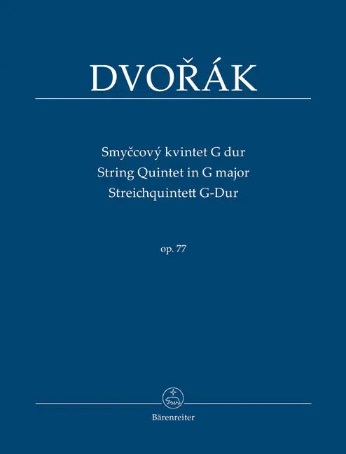 Cover: 9790260107182 | Streichquintett G-Dur (Smycový kvintet G dur) op. 77, Studienpartitur