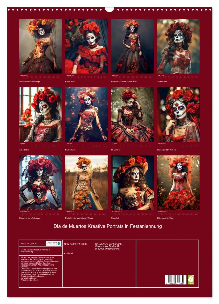 Bild: 9783516317282 | Dia de Muertos Kreative Porträts in Festanlehnung (Wandkalender...