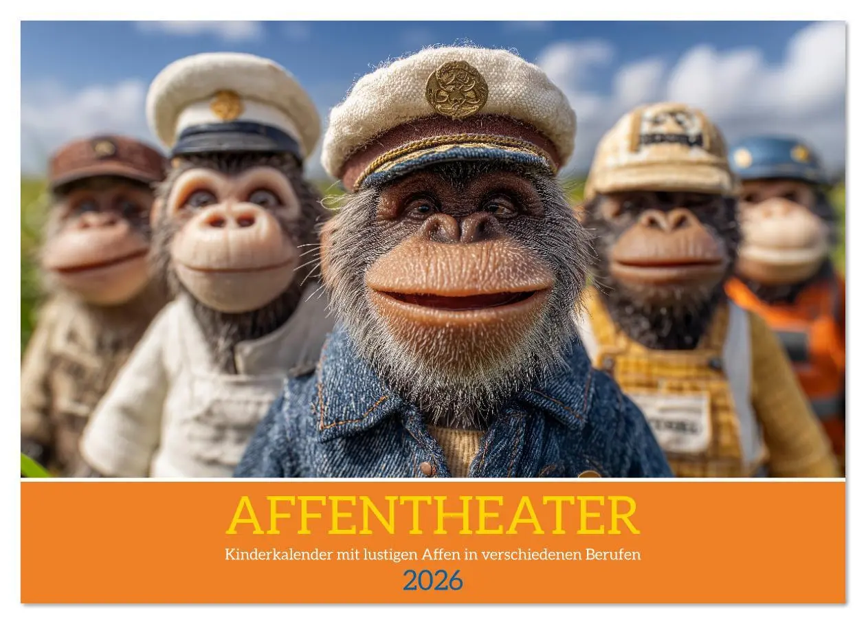 Cover: 9783516627282 | Affentheater - Kinderkalender mit lustigen Affen in verschiedenen...