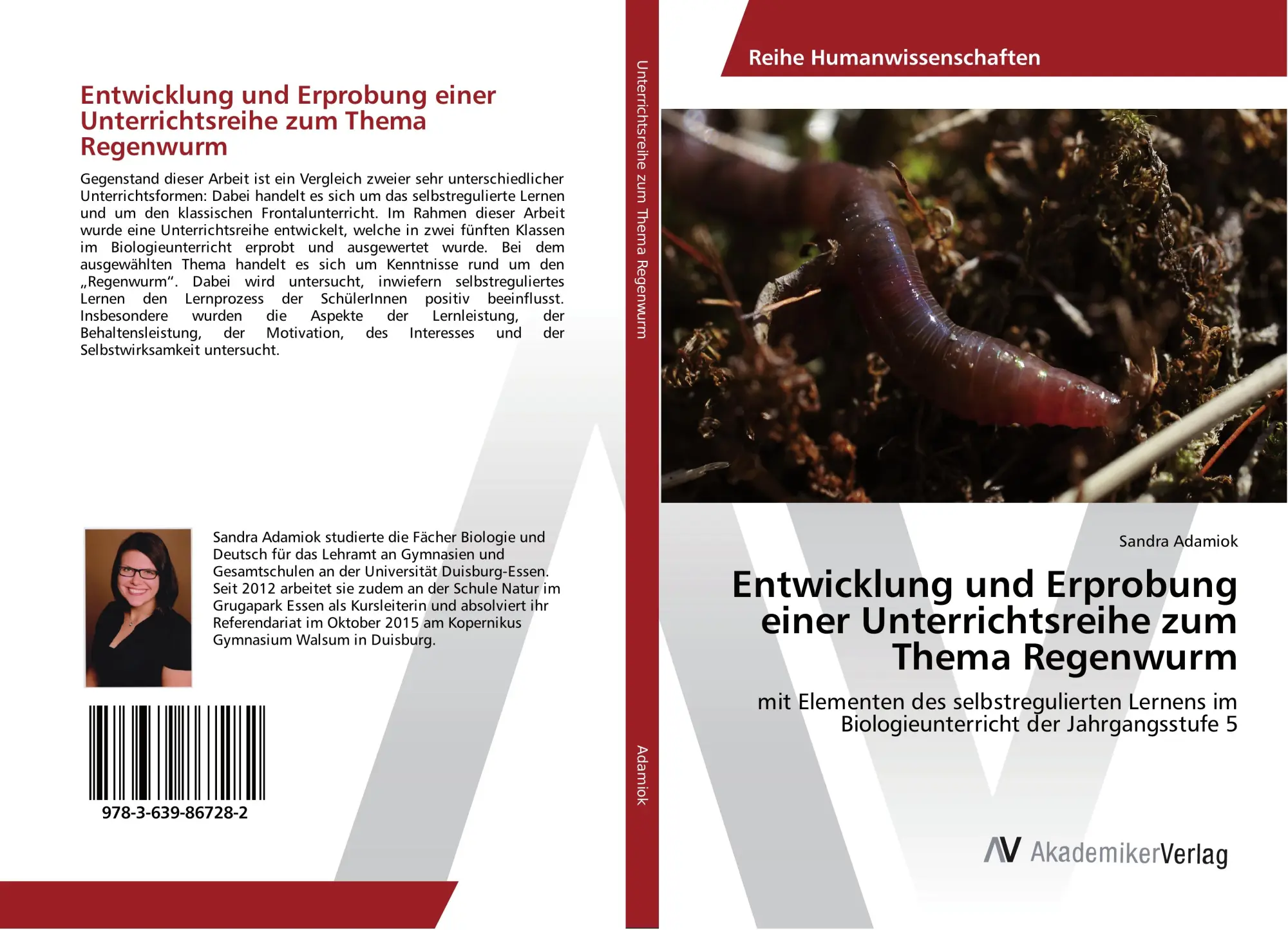 Cover: 9783639867282 | Entwicklung und Erprobung einer Unterrichtsreihe zum Thema Regenwurm