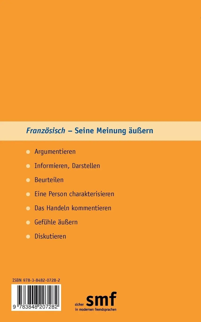 Rückseite: 9783848207282 | Französisch - seine Meinung äußern | Bernhard Stentenbach | Buch