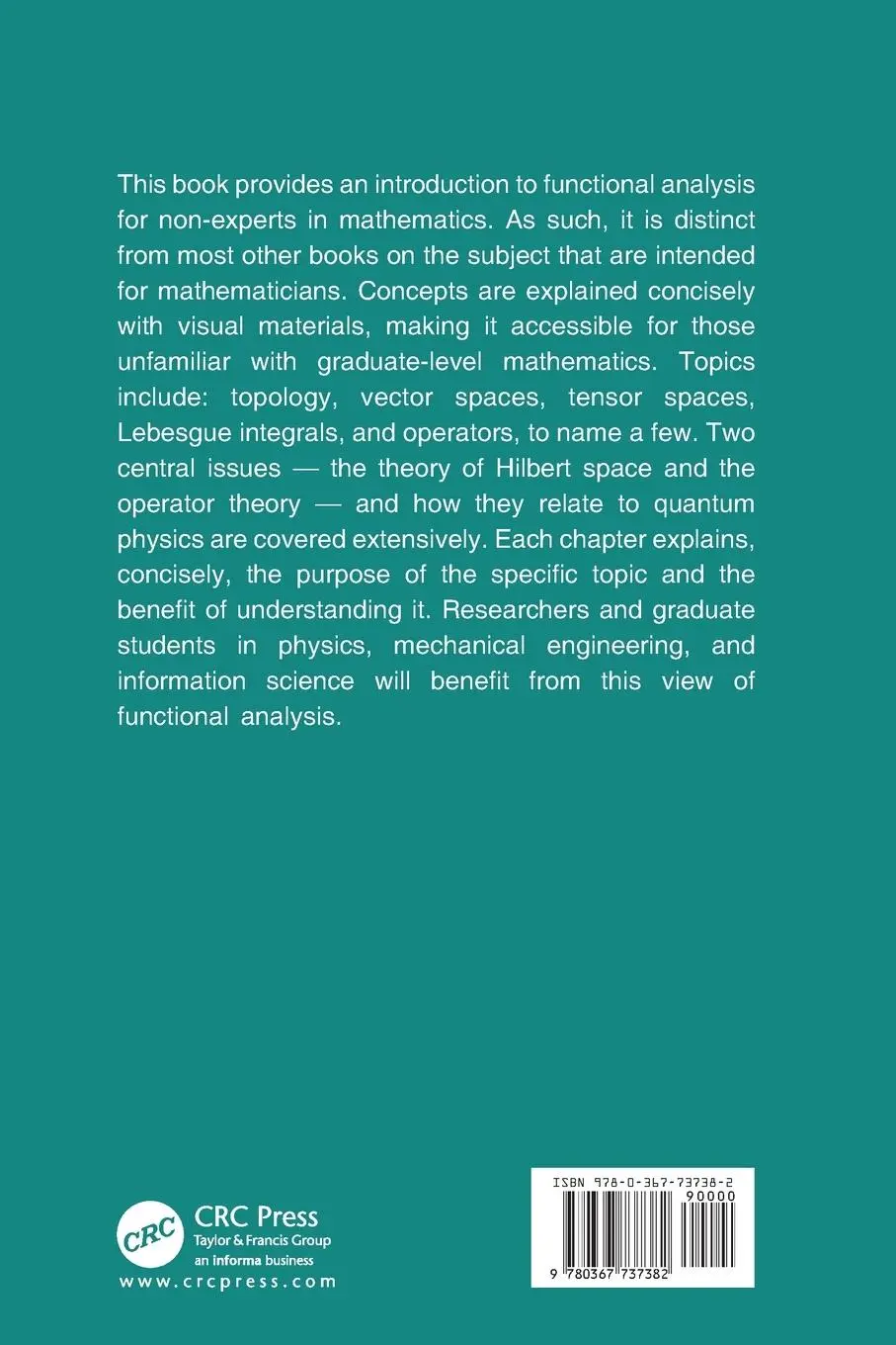 Rückseite: 9780367737382 | Functional Analysis for Physics and Engineering | An Introduction