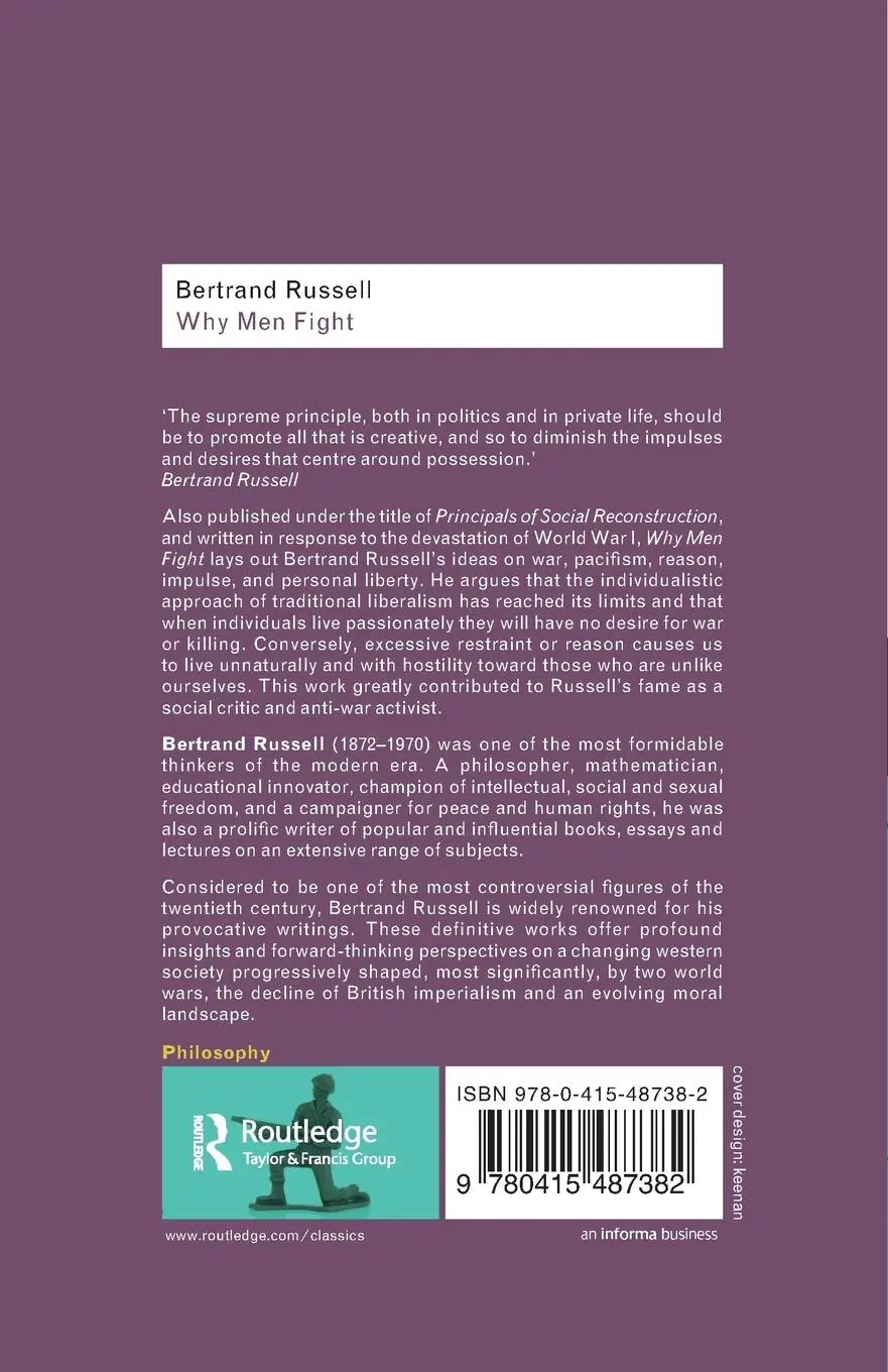 Rückseite: 9780415487382 | Why Men Fight | Bertrand Russell | Taschenbuch | Englisch | 2009