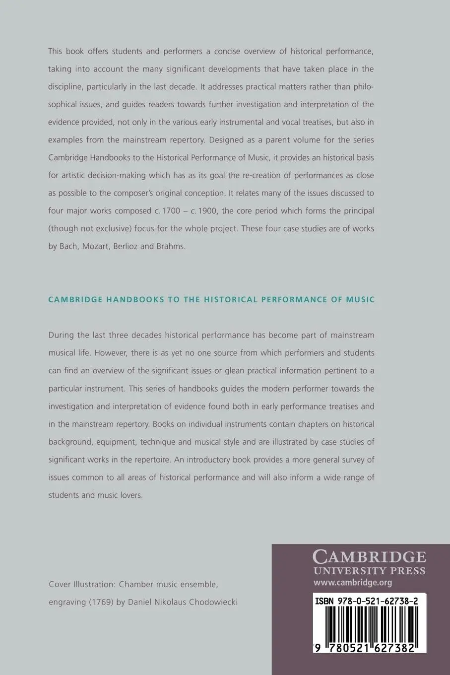 Rückseite: 9780521627382 | The Historical Performance of Music | An Introduction | Taschenbuch