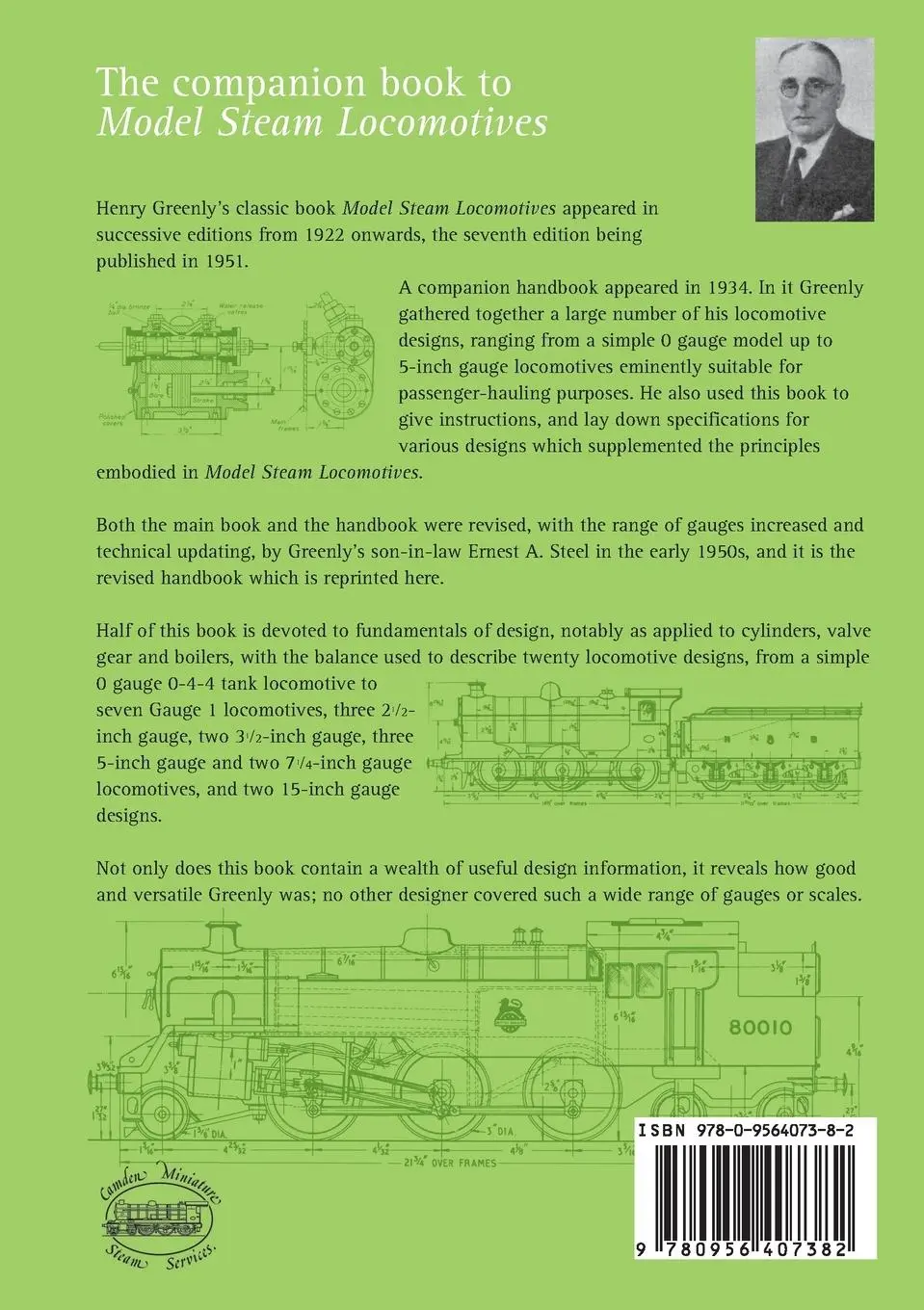Rückseite: 9780956407382 | Greenly's Model Steam Locomotive Designs and Specifications | Greenly