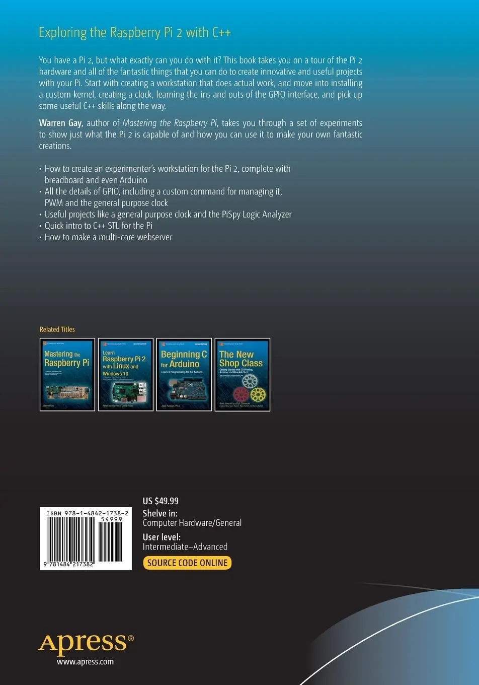 Rückseite: 9781484217382 | Exploring the Raspberry Pi 2 with C++ | Warren Gay | Taschenbuch | xix
