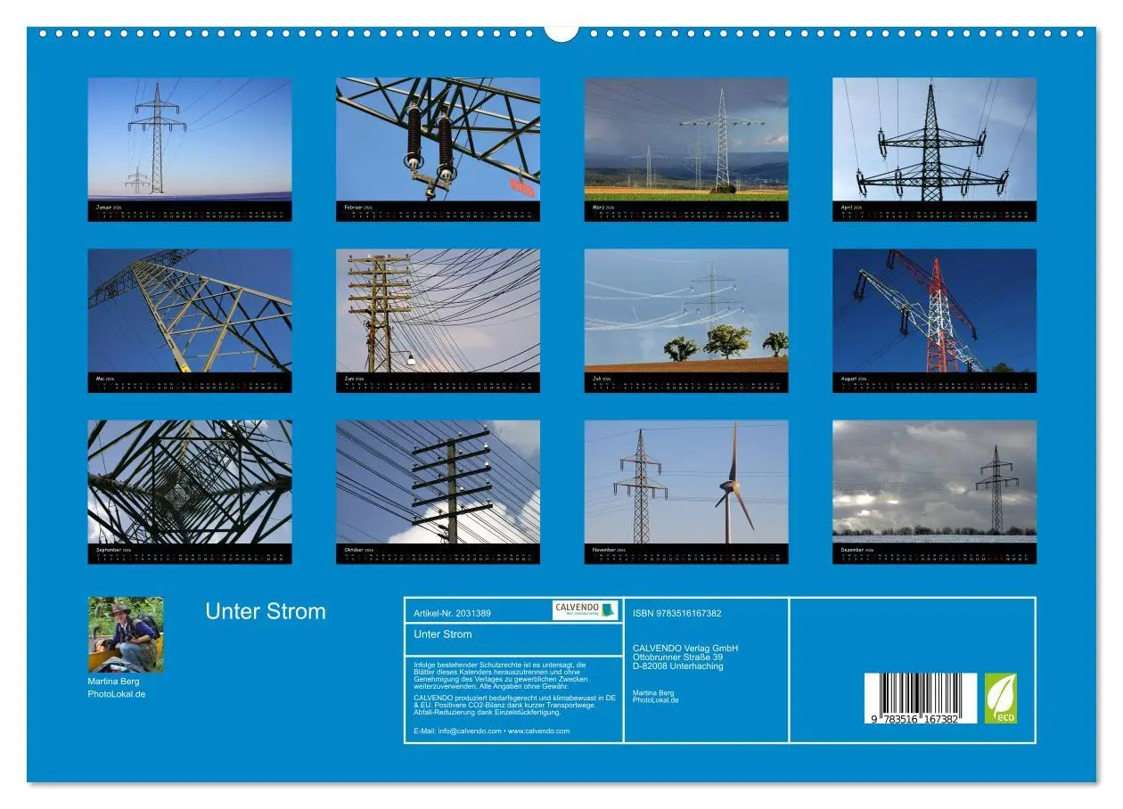 Bild: 9783516167382 | Unter Strom (hochwertiger Premium Wandkalender 2026 DIN A2 quer),...