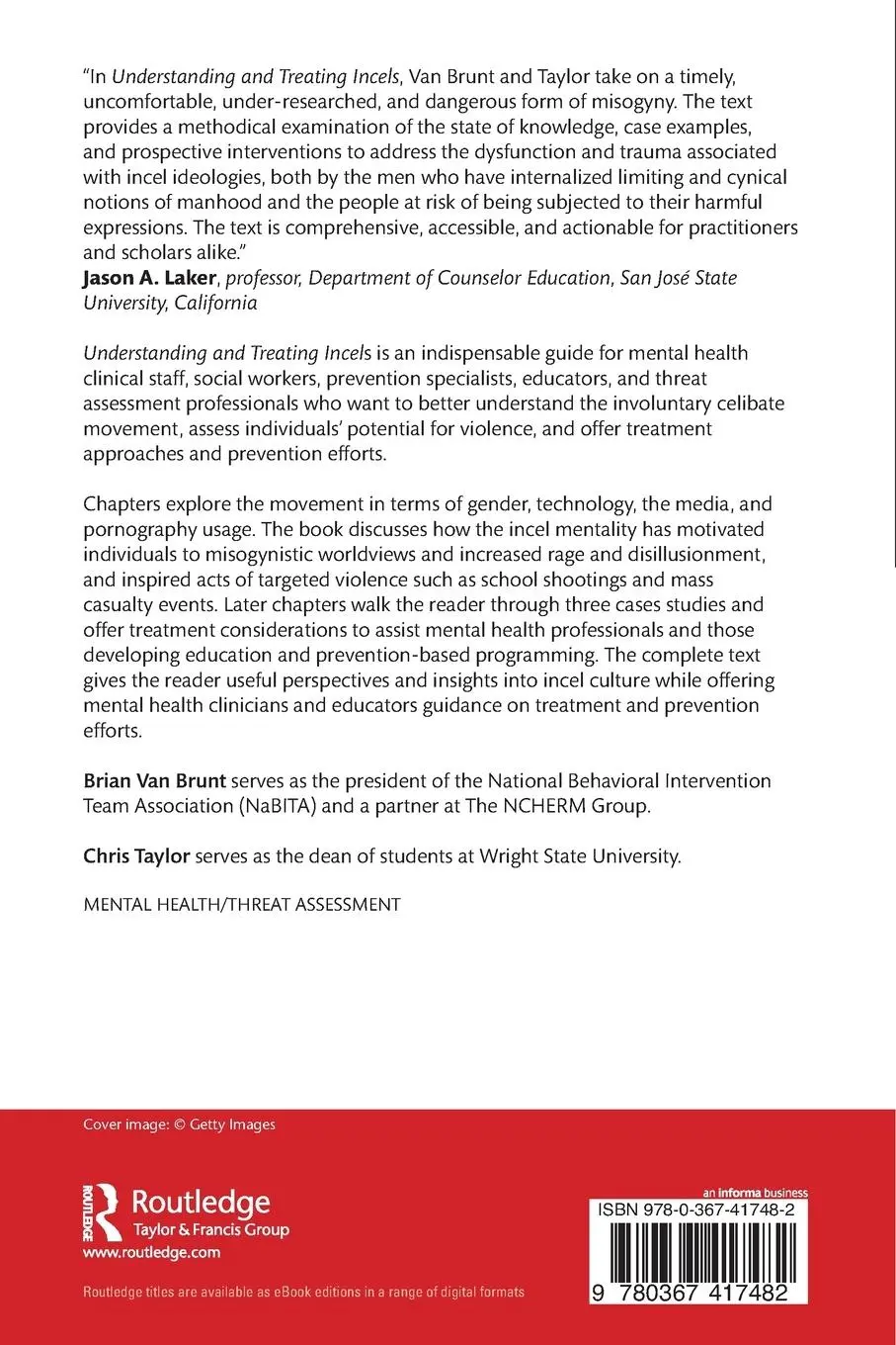 Rückseite: 9780367417482 | Understanding and Treating Incels | Brian Van Brunt (u. a.) | Buch
