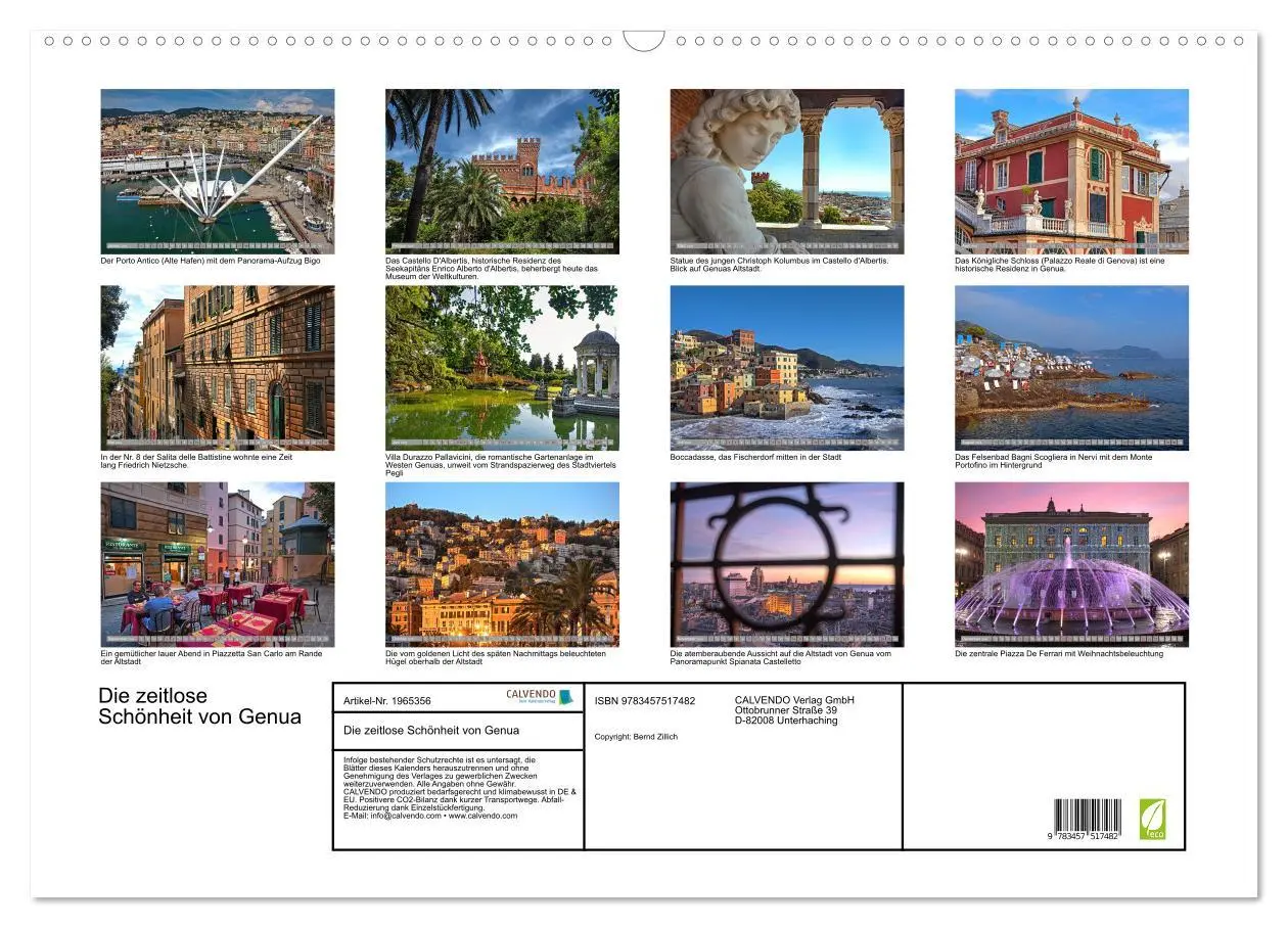 Bild: 9783457517482 | Die zeitlose Schönheit von Genua (Wandkalender 2026 DIN A2 quer),...