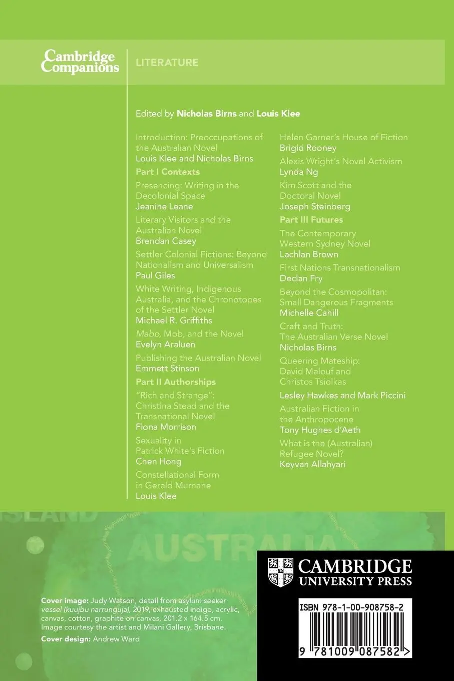 Rückseite: 9781009087582 | The Cambridge Companion to the Australian Novel | Louis Klee (u. a.)