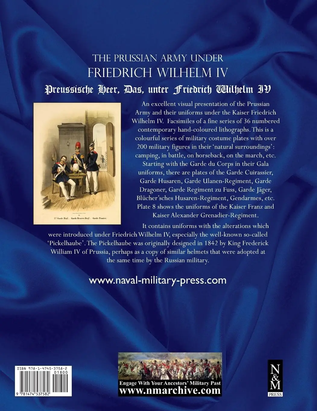 Rückseite: 9781474537582 | THE PRUSSIAN ARMY (UNIFORM) UNDER FREDRICH WIHELM IV | Taschenbuch