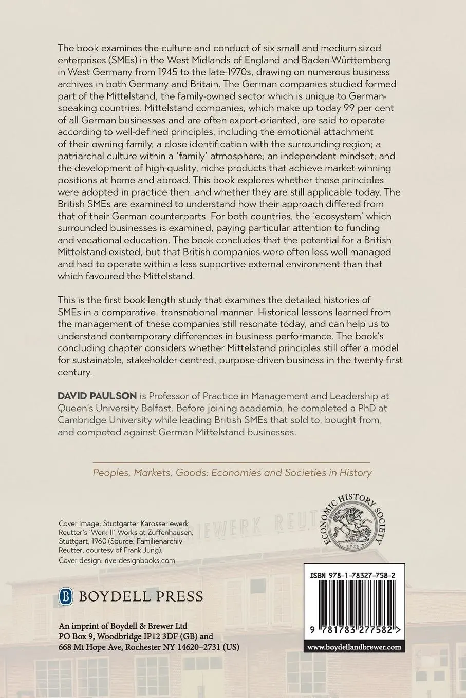 Rückseite: 9781783277582 | Family Firms in Postwar Britain and Germany | David Paulson | Buch