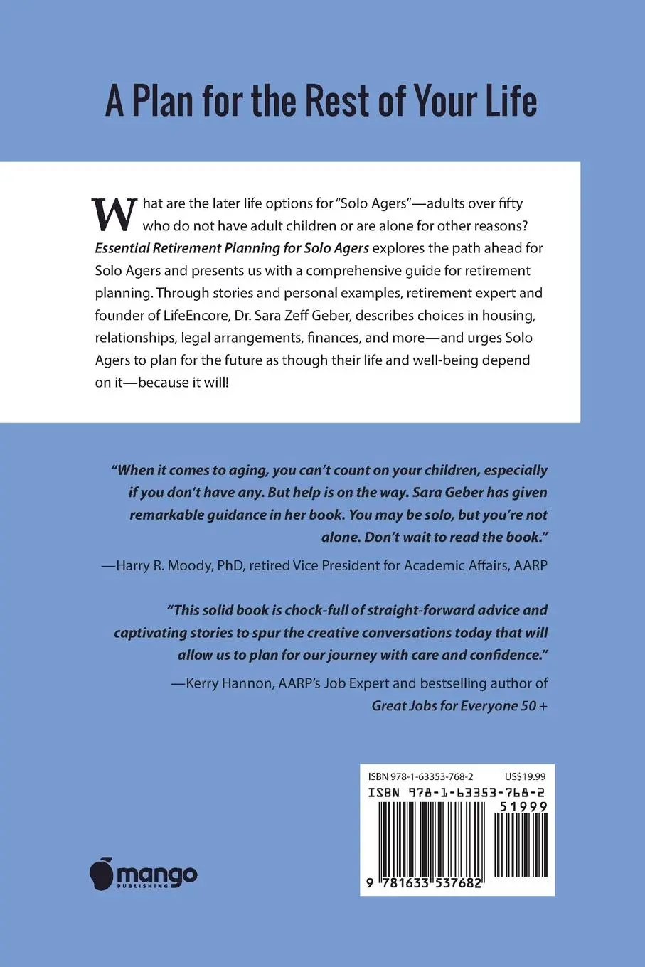 Rückseite: 9781633537682 | Essential Retirement Planning for Solo Agers | Sara Geber | Buch