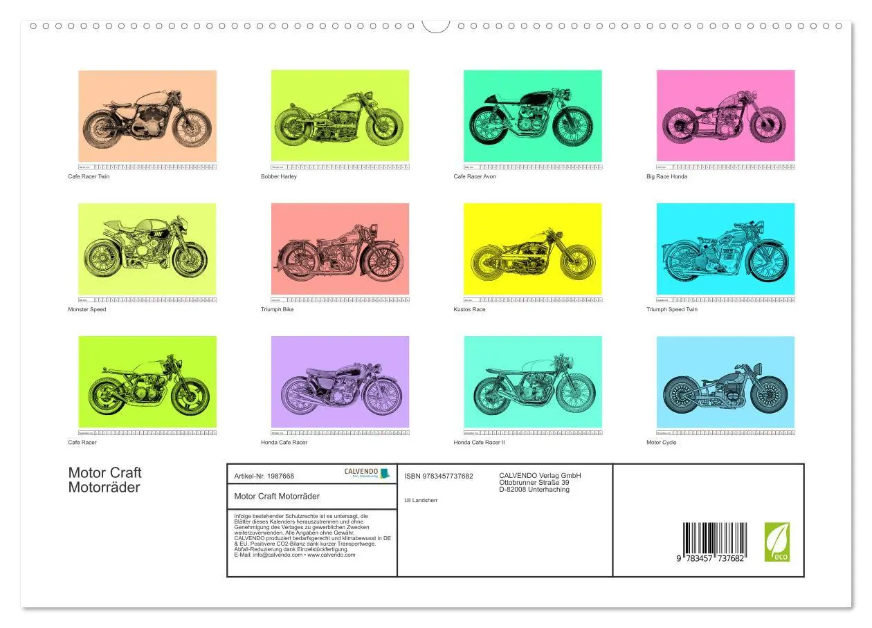 Bild: 9783457737682 | Motor Craft Motorräder (hochwertiger Premium Wandkalender 2026 DIN...