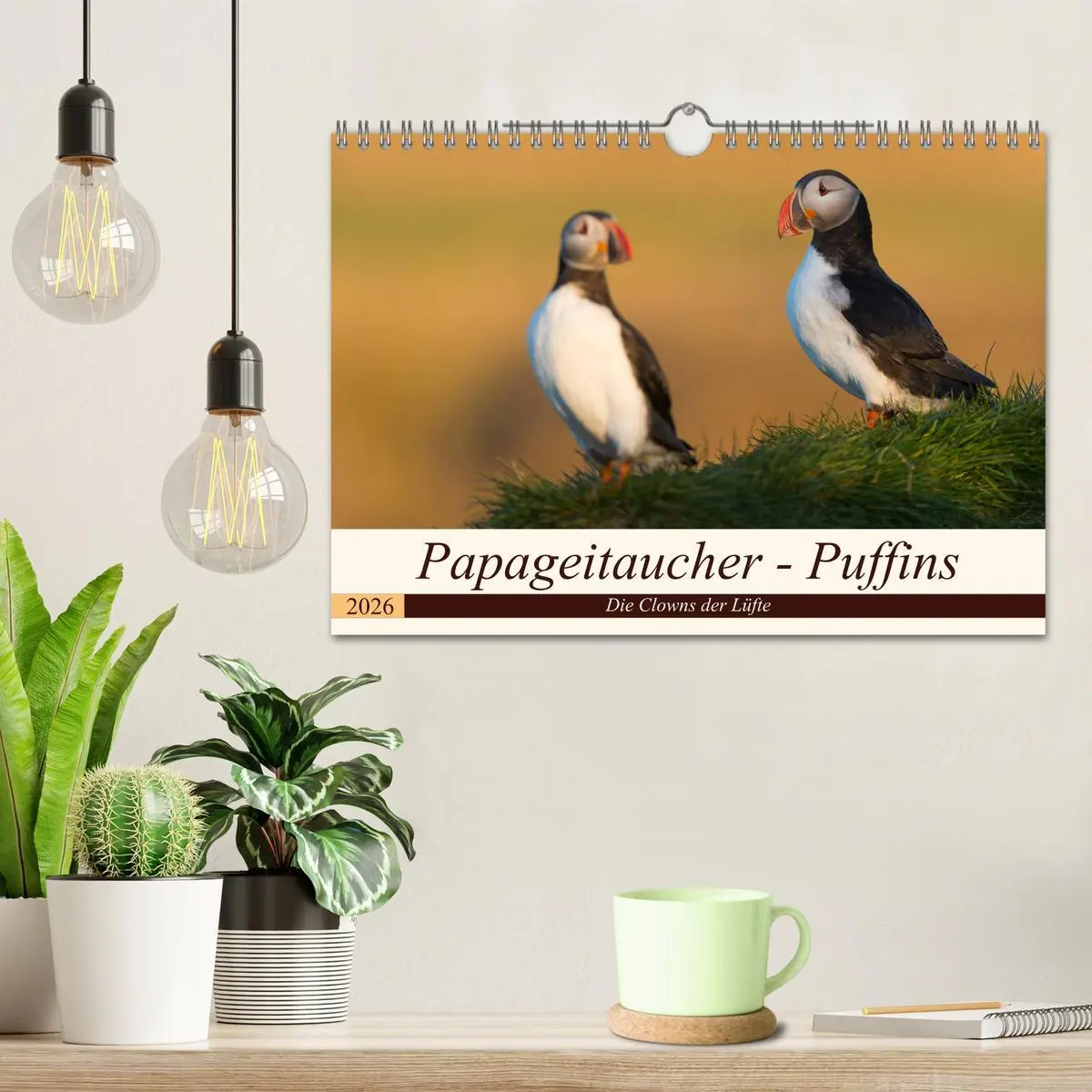 Bild: 9783457807682 | Papageitaucher - Puffins (Wandkalender 2026 DIN A4 quer), CALVENDO...