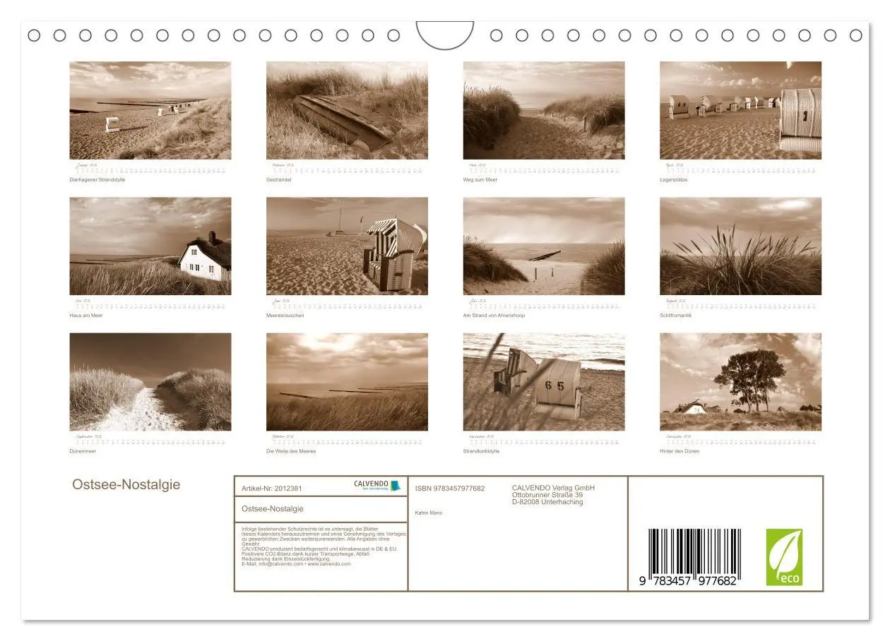 Bild: 9783457977682 | Ostsee-Nostalgie (Wandkalender 2026 DIN A4 quer), CALVENDO...
