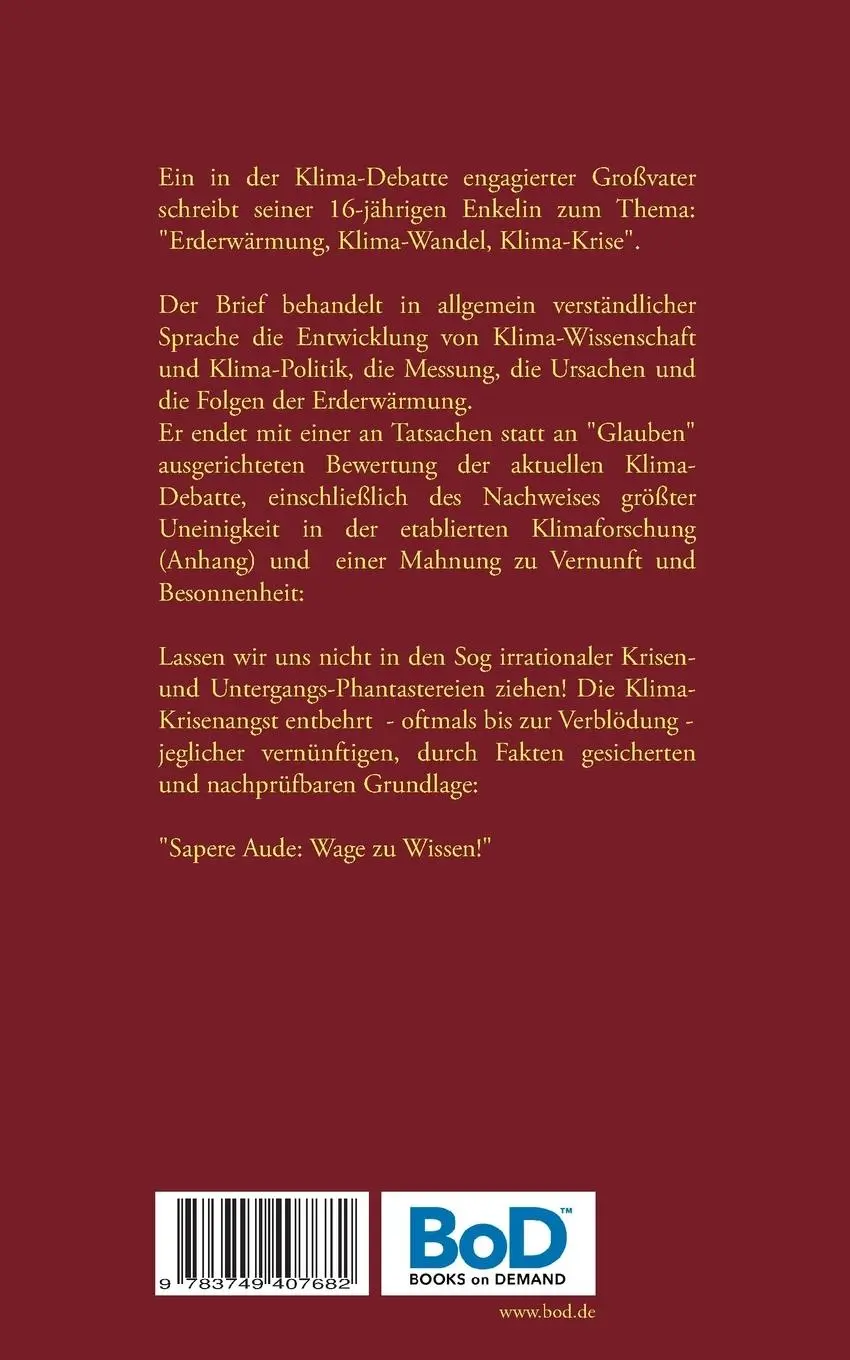 Rückseite: 9783749407682 | An Sophia: Wage zu Wissen | Dirk Beckerhoff | Taschenbuch | Paperback