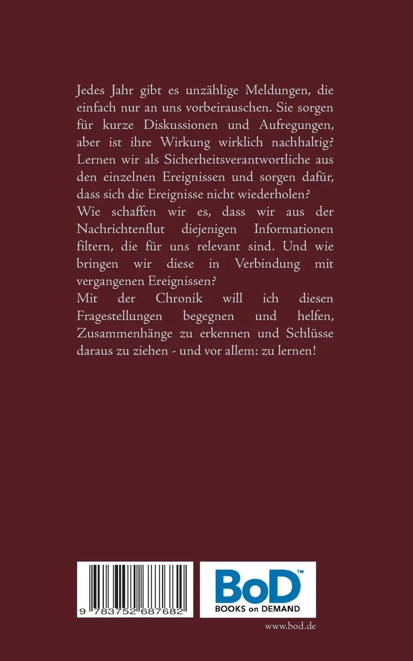 Rückseite: 9783752687682 | Mein kleines Jahrbuch der Sicherheitsbranche | Florian Horn | Buch