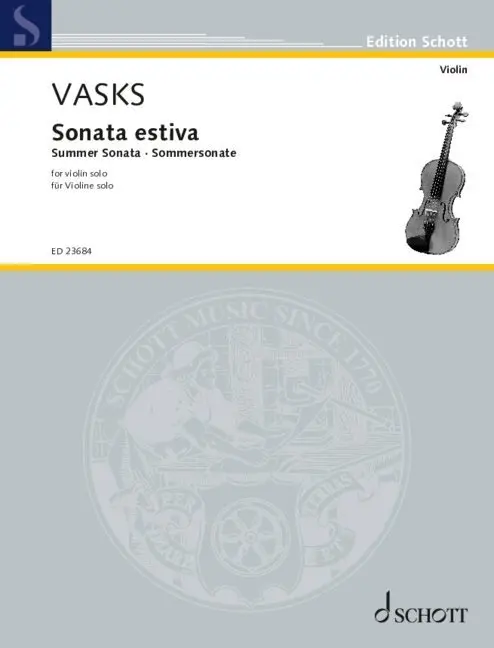 Cover: 9790001217682 | Sonata estiva | P_teris Vasks | Broschüre | 16 S. | 2026