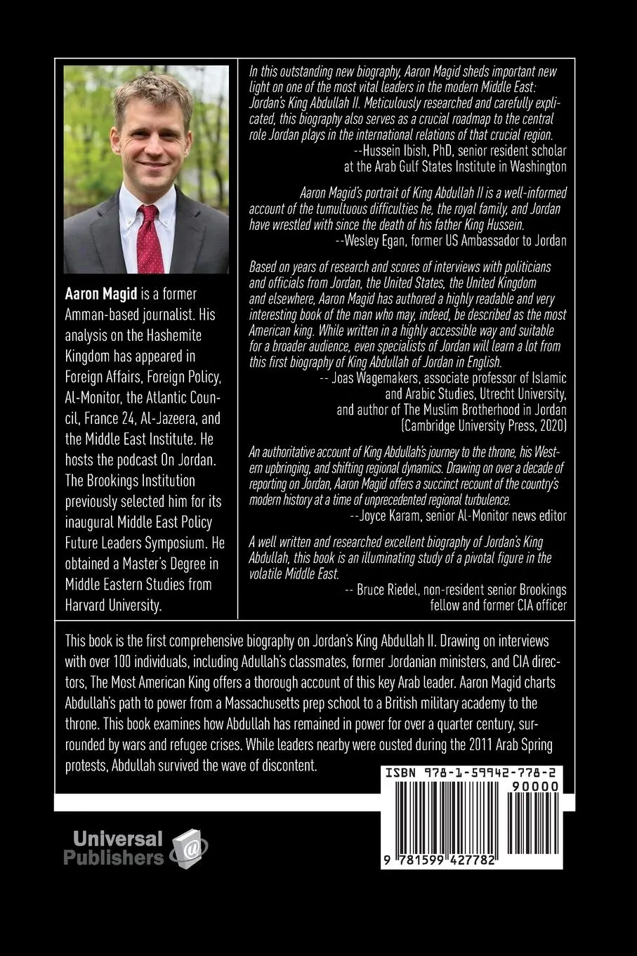 Rückseite: 9781599427782 | The Most American King | Abdullah of Jordan | Aaron Magid | Buch