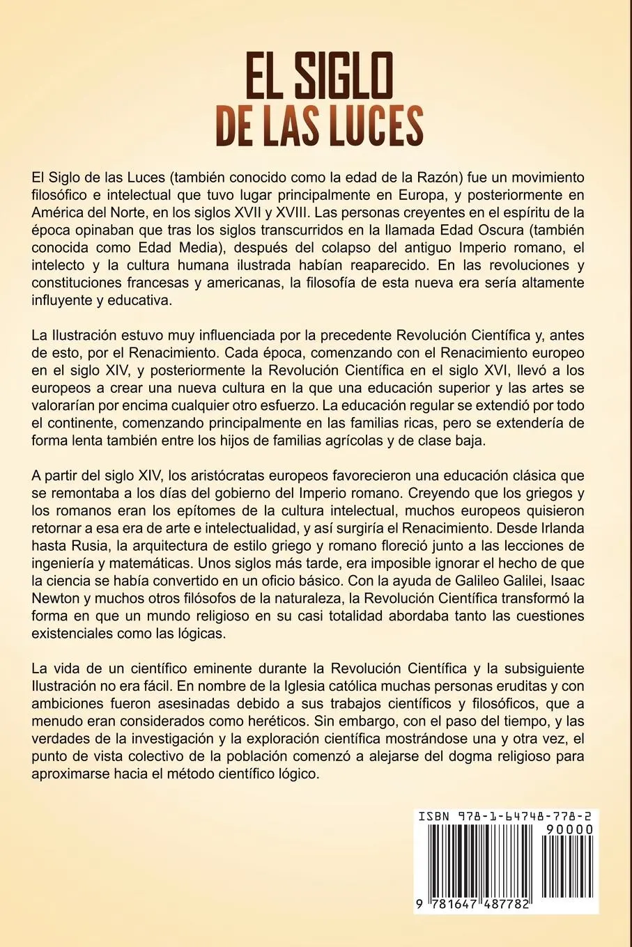 Rückseite: 9781647487782 | El Siglo de las Luces | Captivating History | Taschenbuch | Spanisch