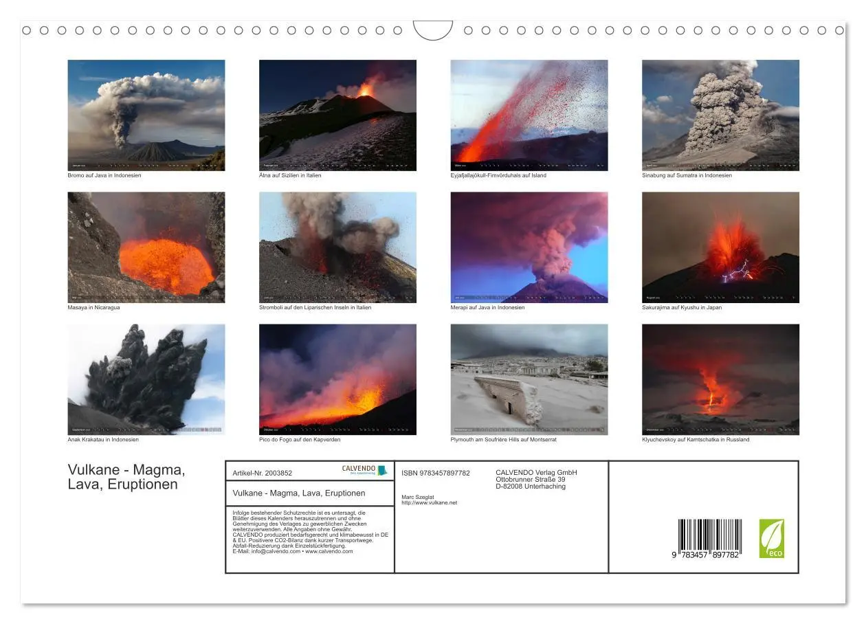 Bild: 9783457897782 | Vulkane - Magma, Lava, Eruptionen (Wandkalender 2026 DIN A3 quer),...