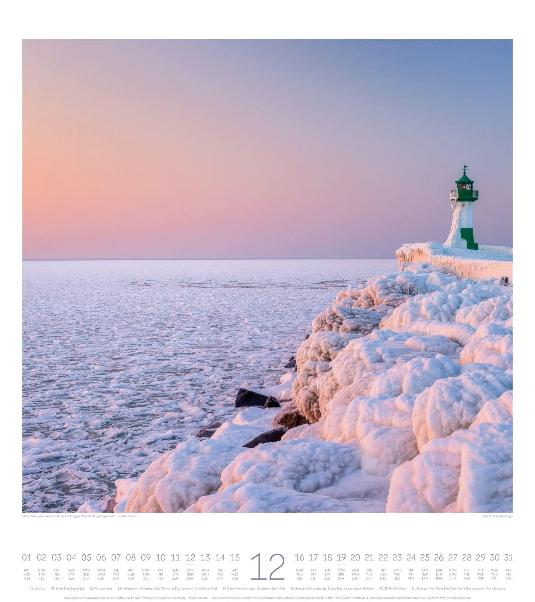 Bild: 9783838427782 | Meeresstille Kalender 2027 | Ackermann Kunstverlag GmbH | Kalender