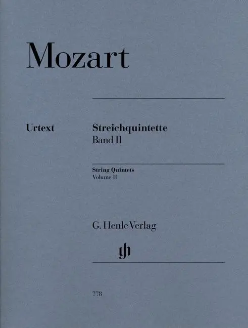 Cover: 9790201807782 | Streichquintette Band II | Wolfgang Amadeus Mozart | Taschenbuch