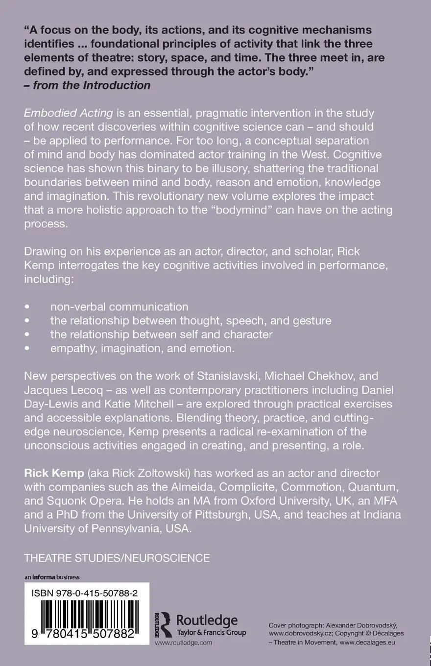Rückseite: 9780415507882 | Embodied Acting | What Neuroscience Tells Us About Performance | Kemp