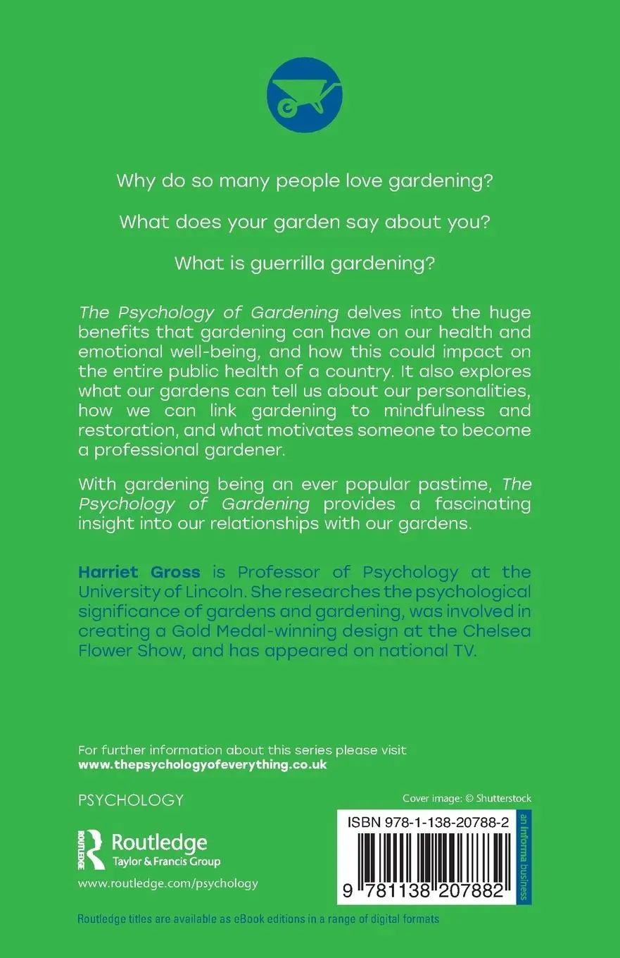 Rückseite: 9781138207882 | The Psychology of Gardening | Harriet Gross | Taschenbuch | Englisch