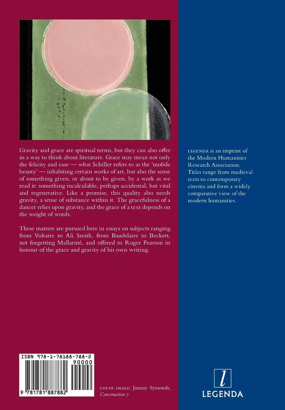 Rückseite: 9781781887882 | Gravity and Grace | Essays for Roger Pearson | Charlie Louth (u. a.)