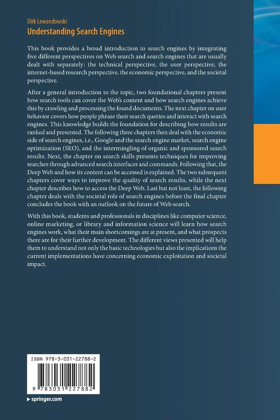 Rückseite: 9783031227882 | Understanding Search Engines | Dirk Lewandowski | Taschenbuch | xi