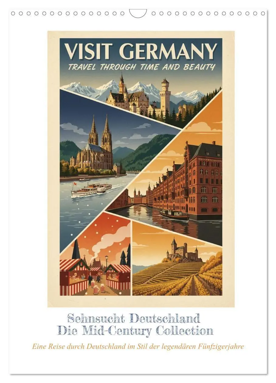 Cover: 9783516807882 | Sehnsucht Deutschland - Die Mid-Century Collection (Wandkalender...