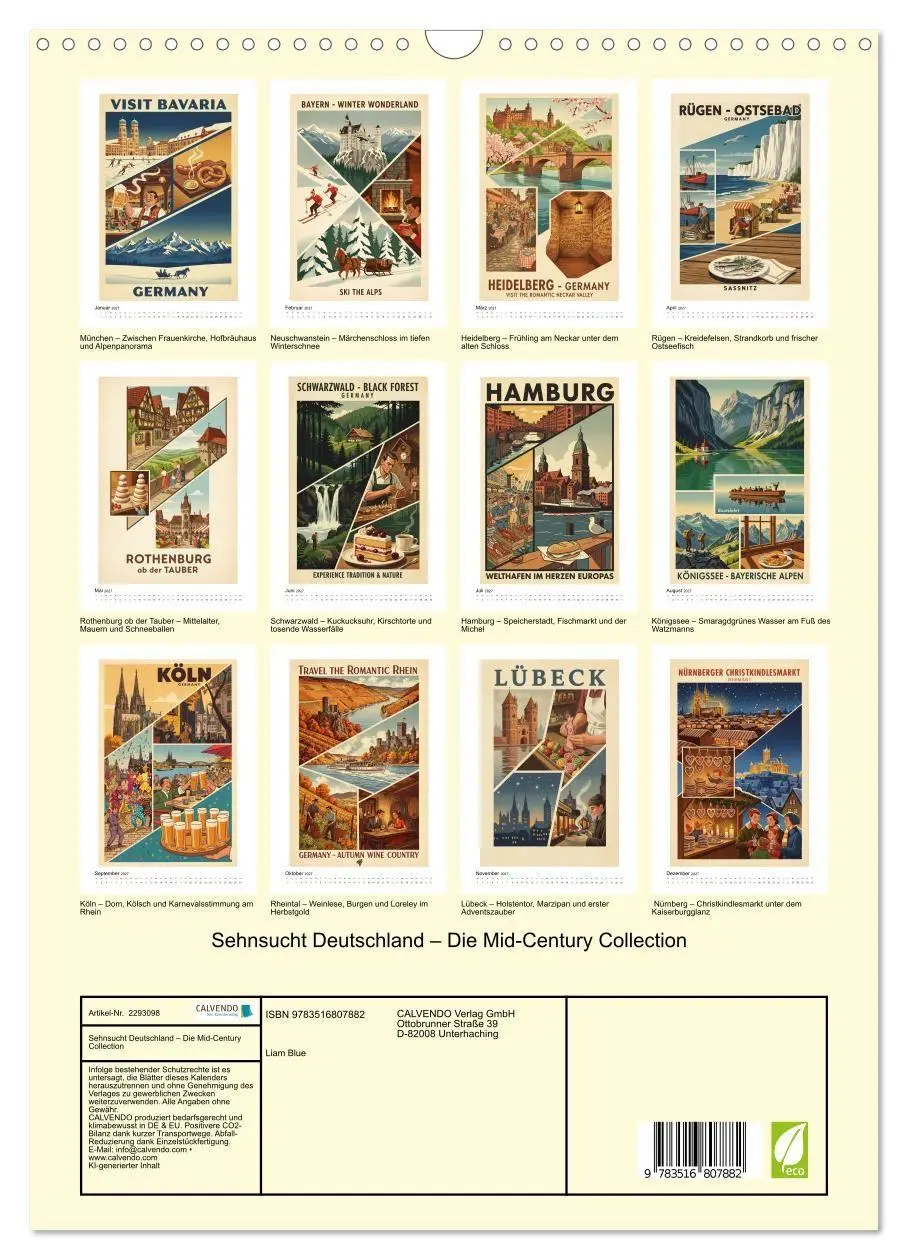 Bild: 9783516807882 | Sehnsucht Deutschland - Die Mid-Century Collection (Wandkalender...