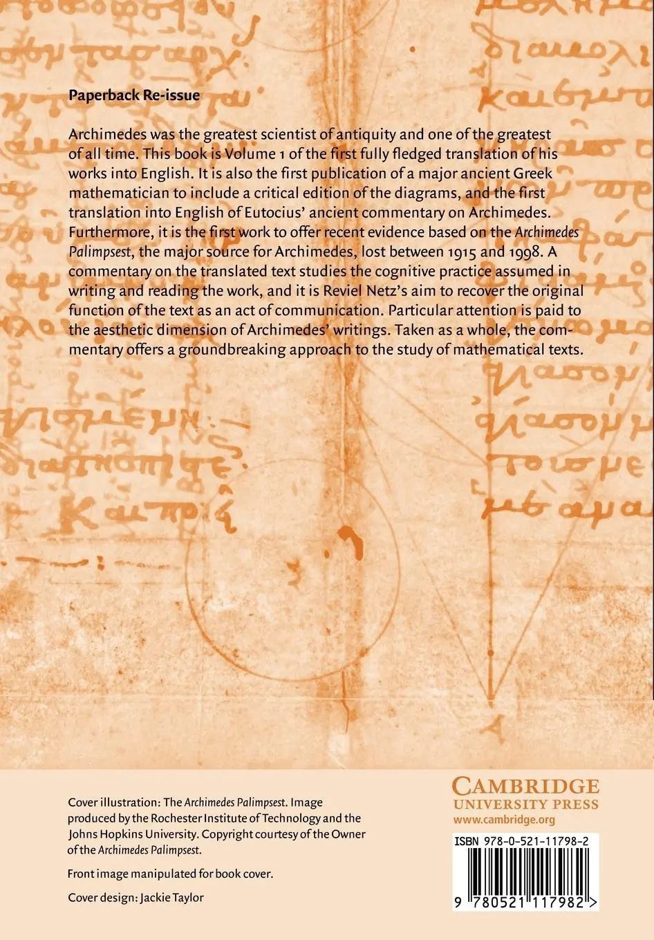 Rückseite: 9780521117982 | The Works of Archimedes | Archimedes | Taschenbuch | Englisch | 2009