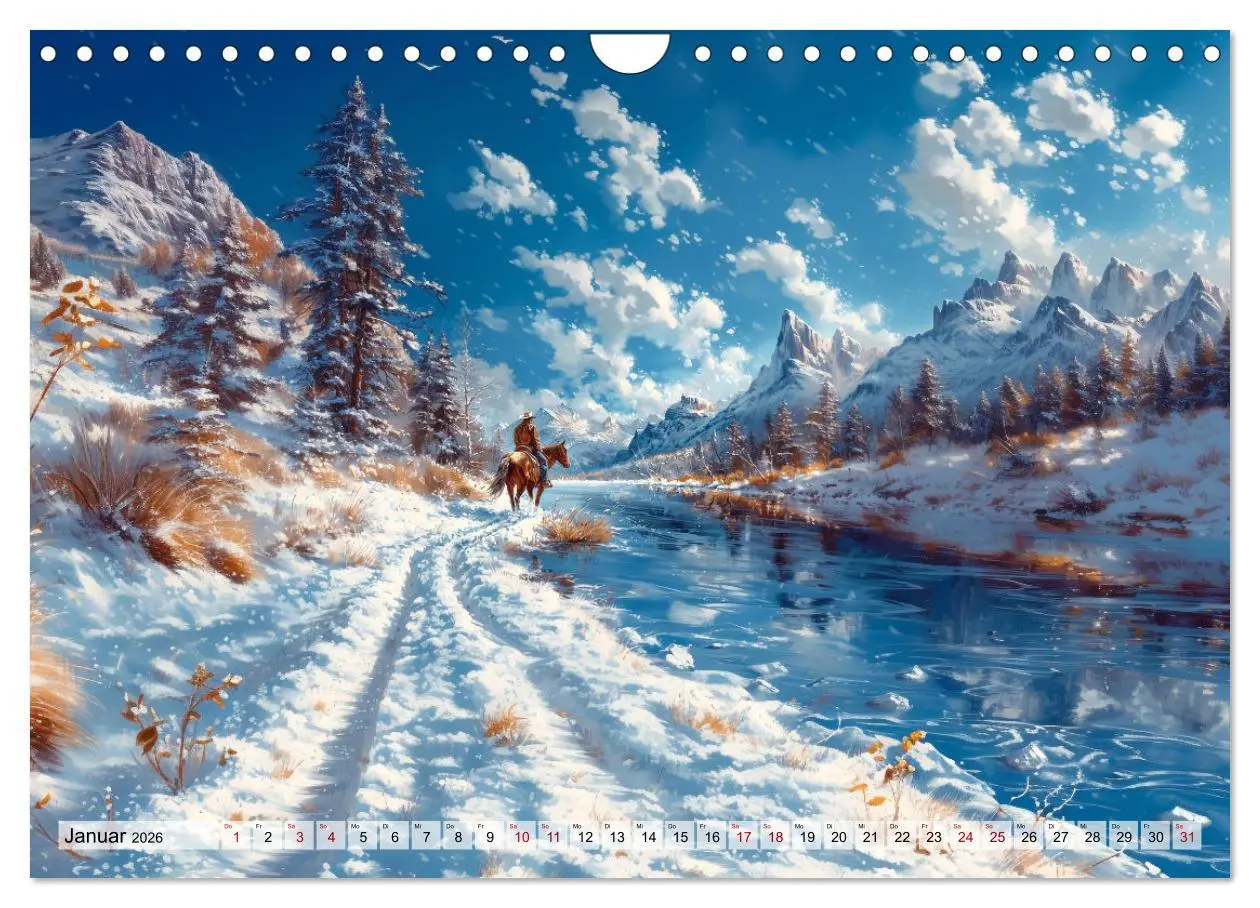 Bild: 9783457257982 | Pferde, Freiheit, Westernreiten (Wandkalender 2026 DIN A4 quer),...