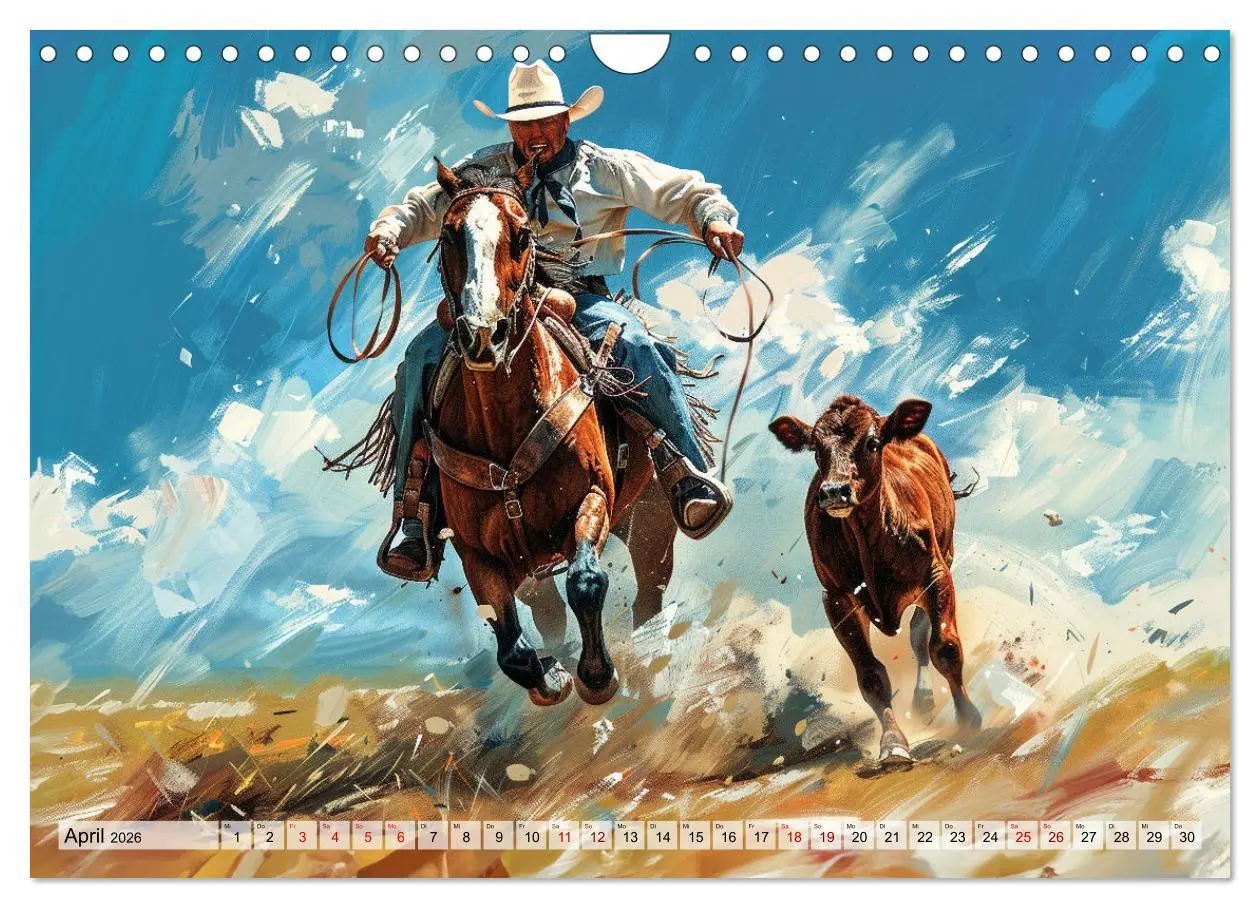 Bild: 9783457257982 | Pferde, Freiheit, Westernreiten (Wandkalender 2026 DIN A4 quer),...