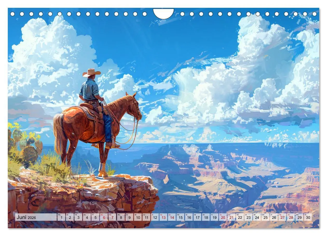 Bild: 9783457257982 | Pferde, Freiheit, Westernreiten (Wandkalender 2026 DIN A4 quer),...