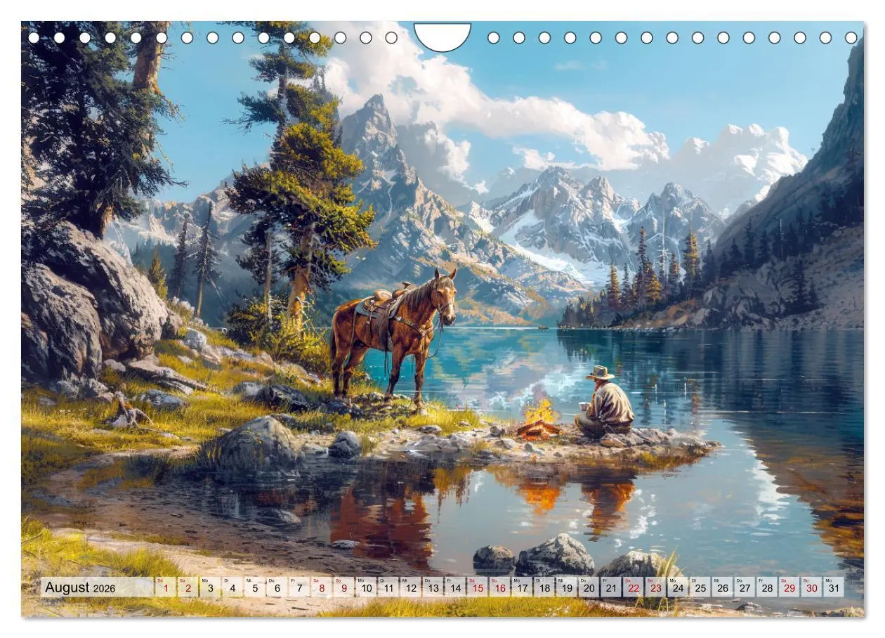Bild: 9783457257982 | Pferde, Freiheit, Westernreiten (Wandkalender 2026 DIN A4 quer),...