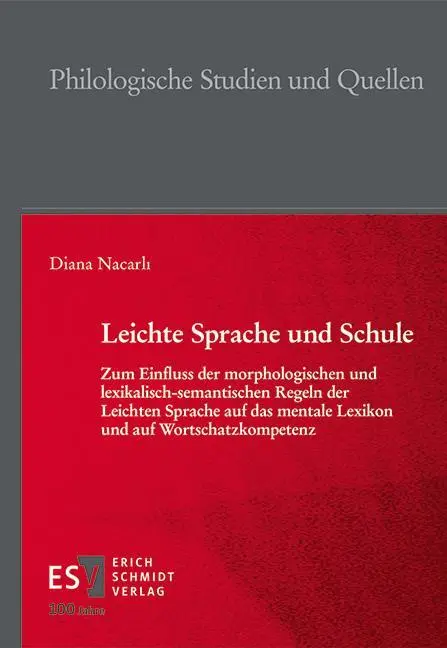 Cover: 9783503237982 | Leichte Sprache und Schule | Diana Nacarli | Buch | 220 S. | Deutsch