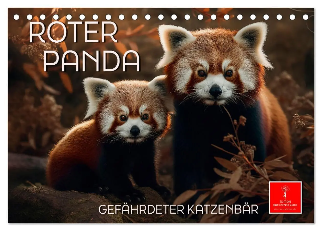 Cover: 9783457528082 | Roter Panda - gefährdeter Katzenbär (Tischkalender 2026 DIN A5...