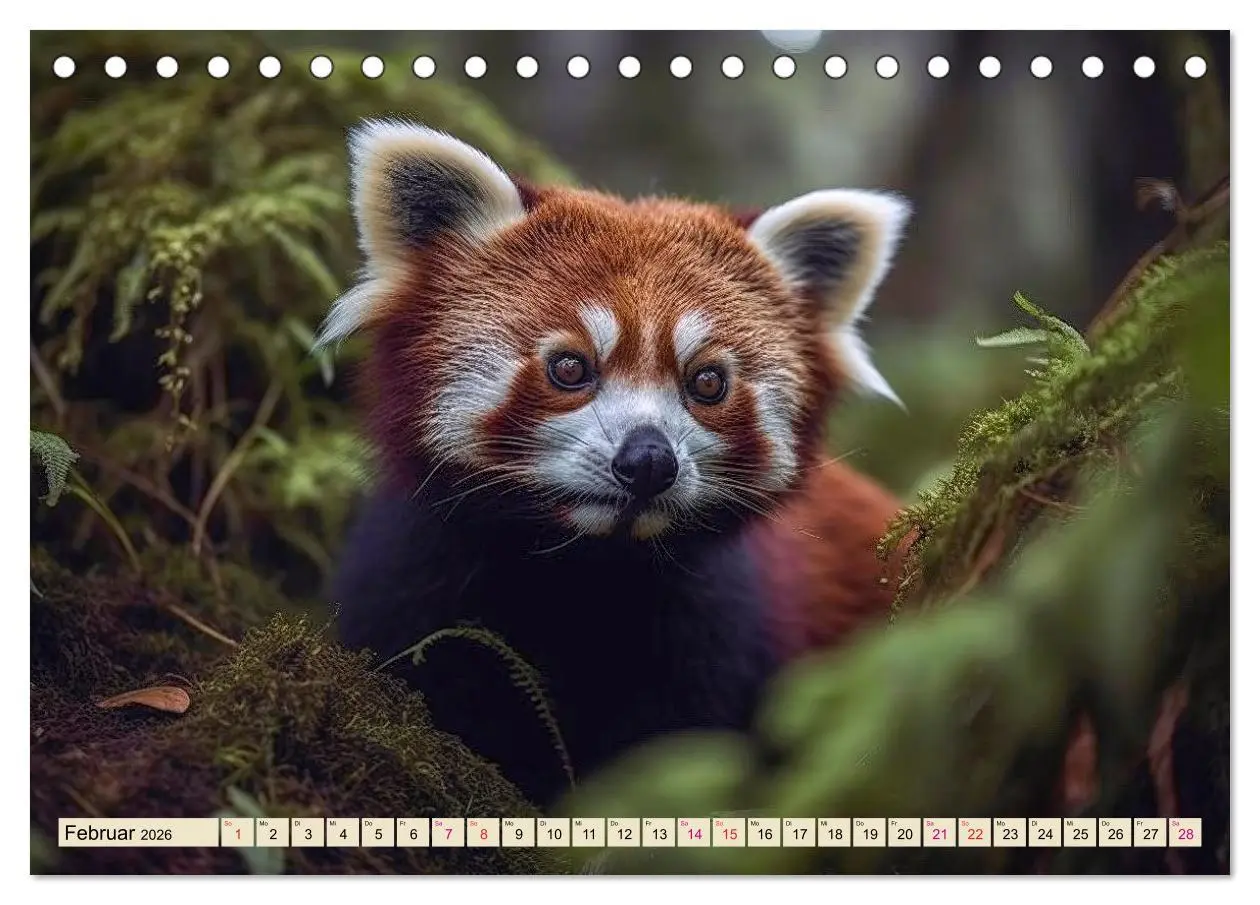Bild: 9783457528082 | Roter Panda - gefährdeter Katzenbär (Tischkalender 2026 DIN A5...